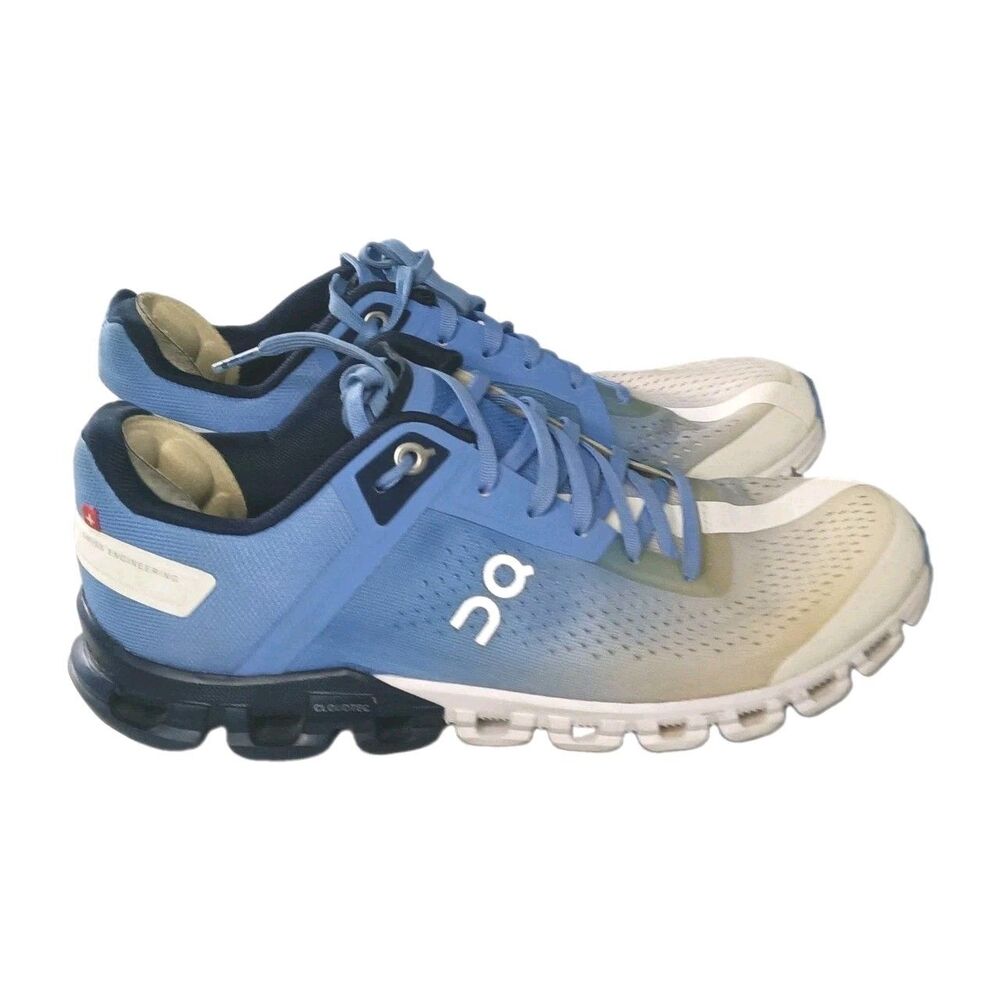 On Running Cloudflow 3.0 Shoes Women's Size 7.5 Sneakers Marina Blue White